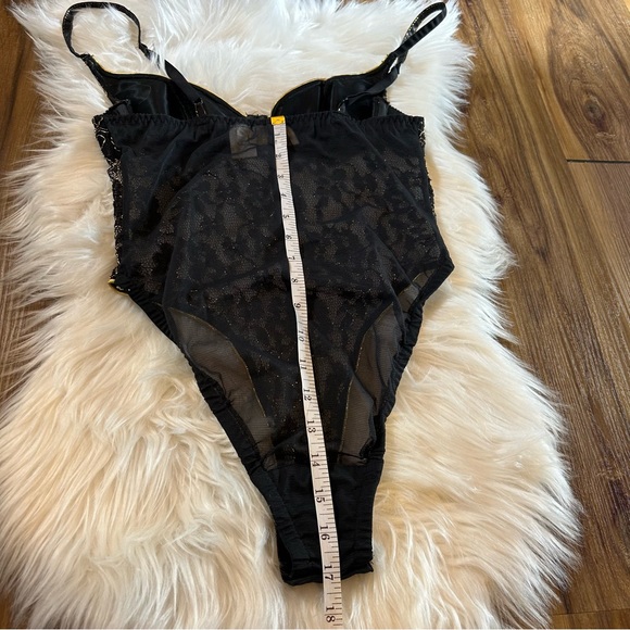 Vintage Victoria’s Secret Gold Label 90s bodysuit lingerie size 34 Small Black - Picture 6 of 6